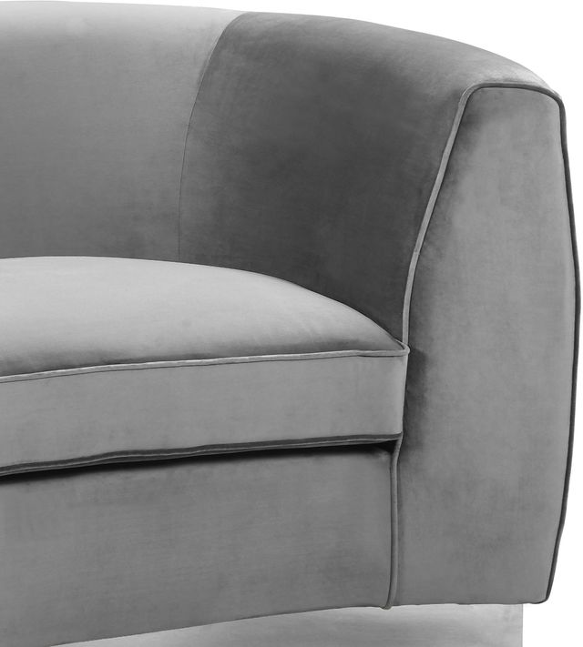 Meridian Furniture Julian Grey/Chrome Velvet Chair-3