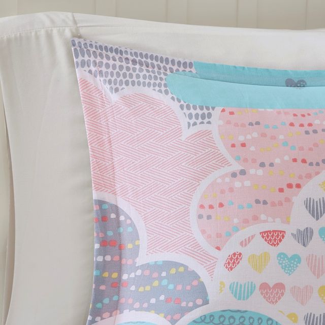 Olliix by Clean Urban Habitat Kids Cloud Pink Full/Queen Printed Comforter Set-3