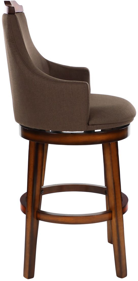 Mazin Furniture Bayshore Chocolate Swivel Bar Chair-2