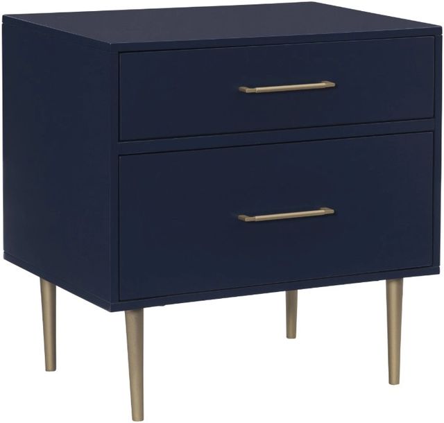 Linon Gwyneth Navy Nightstand -0