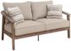 Signature Design by Ashley® Francis Beach Gray/Natural Aluminum/Fabric/Wicker Outdoor Loveseat-0