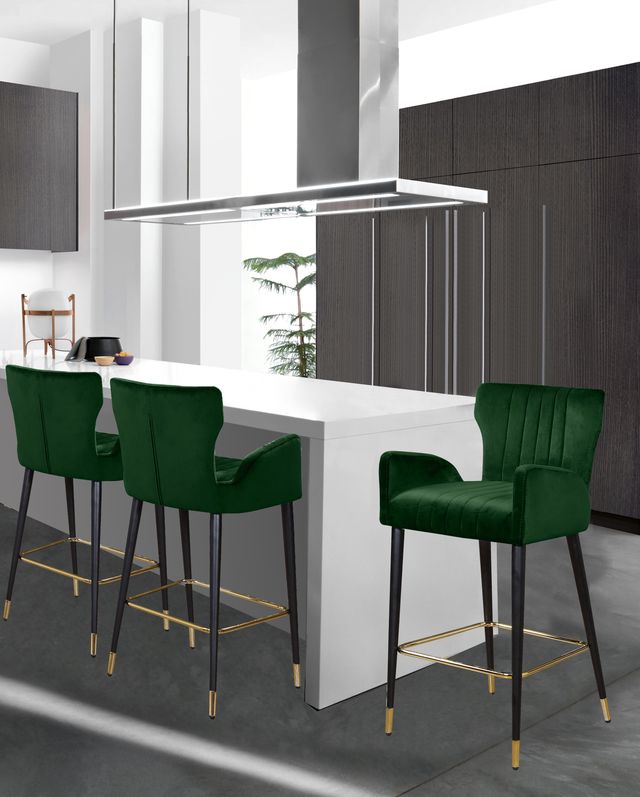 Meridian Furniture Luxe Green Velvet Counter Stool-3