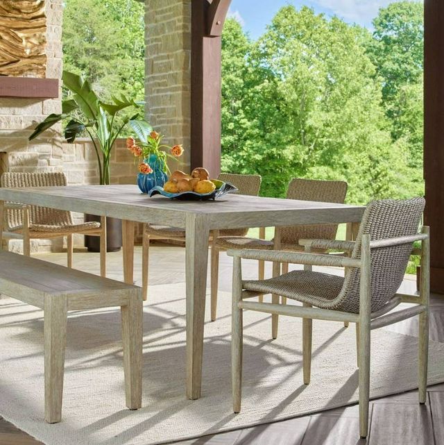 Uttermost® Kirkham Wheat Wooden Indoor-Outdoor Dining Table-1