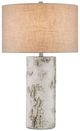 Currey & Company Faux Birch Gray/White Table Lamp-2