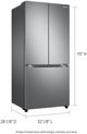 Samsung 32" 17.5 Cu. Ft. Fingerprint Resistant Stainless Look Counter Depth French Door Refrigerator -1
