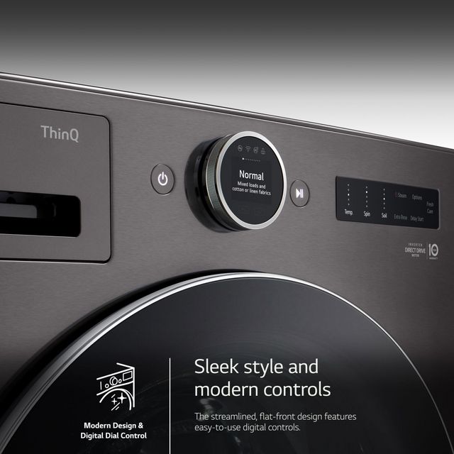 LG 5.0 Cu. Ft. Black Steel Front Load Washer-8