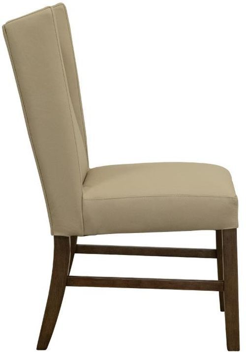International Furniture Direct Forge Brown/Ivory Leather Dining Side Chair-3