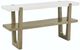 Steve Silver Co. Perth White Sofa Table with Weathered Sand Base-0
