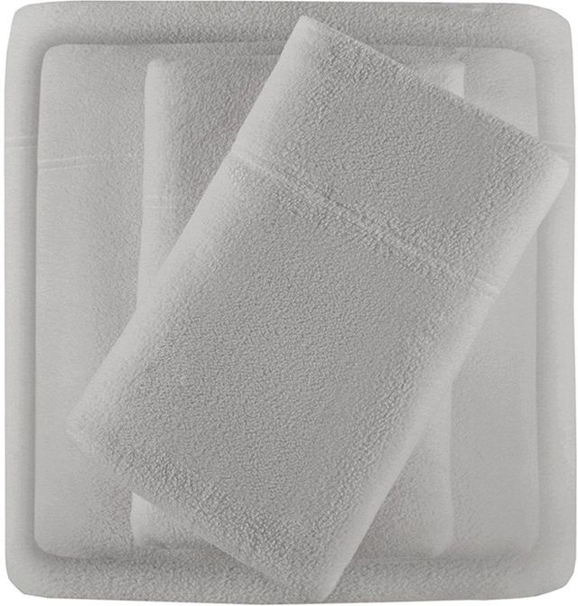 Olliix by True North by Sleep Philosophy Grey Twin XL Micro Fleece Sheet Set-0