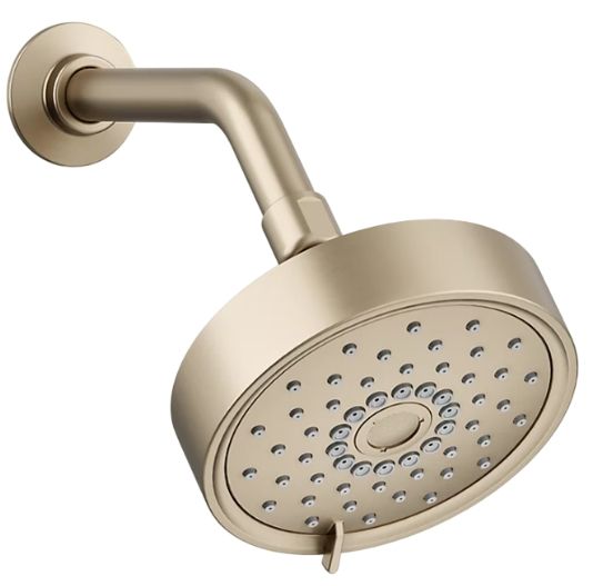 KOHLER® Purist® Vibrant Brushed Bronze 1.75 GPM 3-Function Showerhead-0