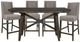 Liberty Furniture Double Bridge 5-Piece Dark Chestnut/Gray Optional Gathering Table Set-0