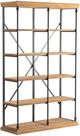 Crestview Collection La Salle Black/Natural Bookshelf-0