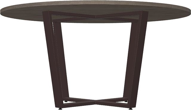 Amisco Customizable Ellington Thermo Fused Laminate Round Dining Table Top with Metal Base-3