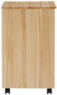 Linon Rudy Natural Rolling Storage Cart-5