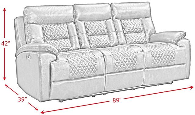 Elements International Trinidad 2-Piece Pebble Brown Power Reclining Living Room Reclining Seating Set-3