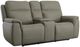 Flexsteel® Sawyer Gray Power Reclining Loveseat with Console, Power Headrests and Lumbar-0