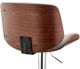 Armen Living Brock Gray/Walnut Wood/Chrome Adjustable Bar Stool-4