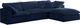 Meridian Furniture Cozy 4-Piece Navy Velvet Cloud Modular Sectional-0