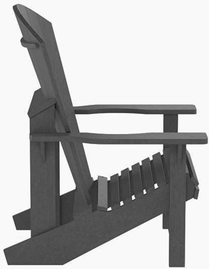 C.R. Plastic Generation Line Slate Grey Classic Adirondack Outdoor Chair-3