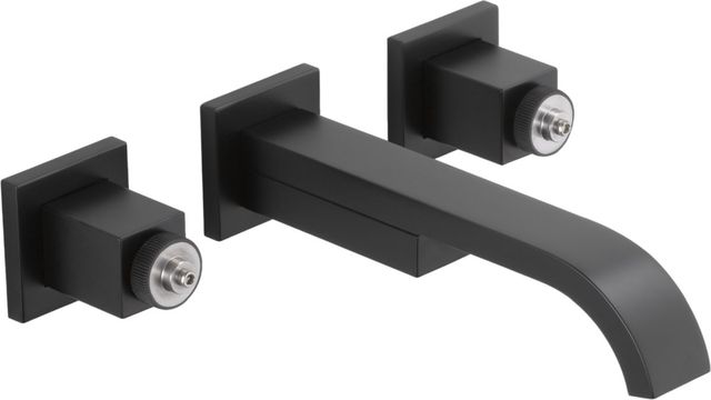 Brizo Siderna® Matte Black 2-Handle Wall Mount Lavatory Faucet-0