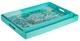 A & B Home 2-Piece Green Decorative Tray Set-1