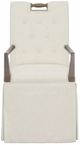 Fairfield® Customizable Dining Entree Pull Short Button Back Skirted Arm Chair-1