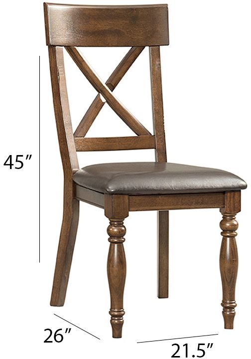 Intercon Kingston Black/Raisin X-Back Side Chair-2