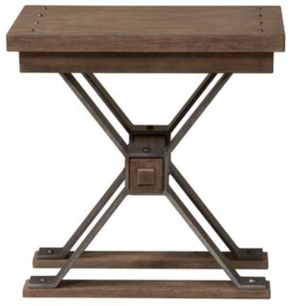 Liberty Furniture Sonoma Road Weather Beaten Bark Chairside Table-3