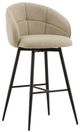 Dovetail Furniture Ayla 2-Piece Black/Cloud Sand Bar Stool Set-1