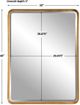 Uttermost® Crofton Antiqued Gold Leaf Large Mirror-3