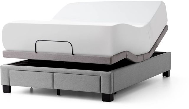 Malouf® Duncan Stone Queen Platform Bed Base-1