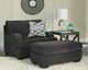 Benchcraft® Charenton Charcoal Ottoman-2
