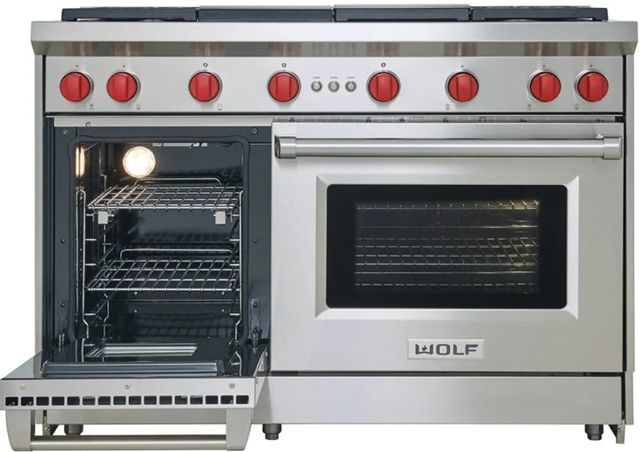 Wolf® 48" 6-Burners Stainless Steel Pro Style Liquid Propane Gas Range-2