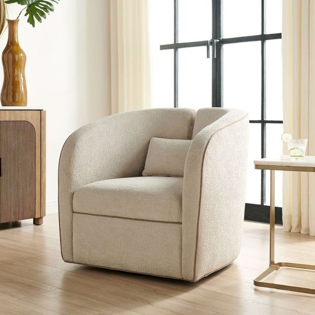Uttermost® Vega Beige Swivel Chair-1