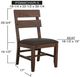 International Furniture Direct Parota Brown Dining Side Chair-2