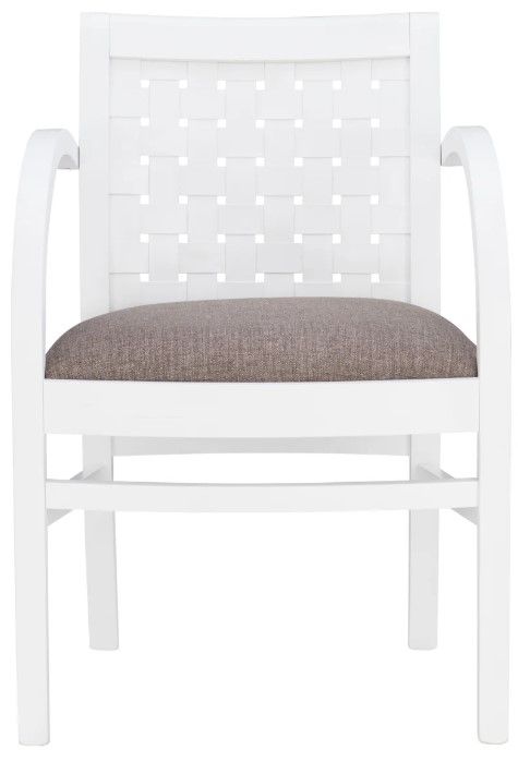 Linon Wendy Dark Gray/White Upholstered Arm Chair-3