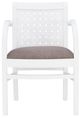 Linon Wendy Dark Gray/White Upholstered Arm Chair-3