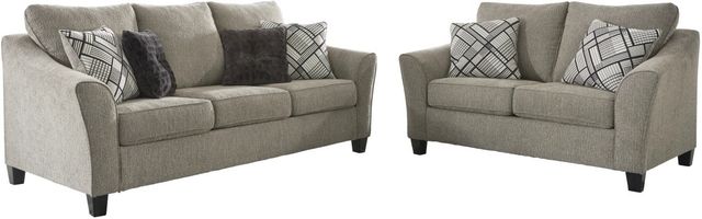 Benchcraft® Barnesley 2-Piece Platinum Living Room Set-0