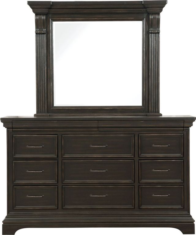 Pulaski™ Caldwell Brown Dresser and Mirror-1