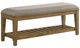 Intercon Andover Gray/Maple Upholstered Bench-0