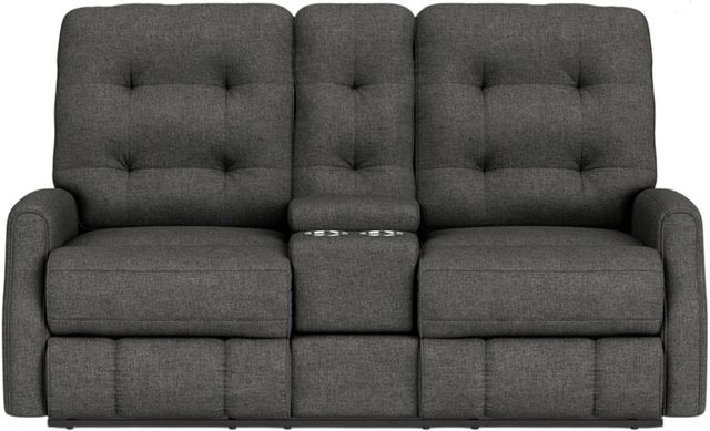 Flexsteel® Customizable Devon 72" Power Reclining Loveseat with Console and Power Headrests-3