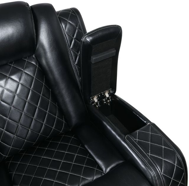 New Classic® Home Furnishings Orion II Black Power Reclining Sofa-4