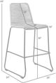 Armen Living Shasta Black/Tangerine Rope/Steel Outdoor Bar Stool-3