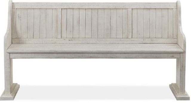 Magnussen Home® Bronwyn Alabaster Bench with Back-1