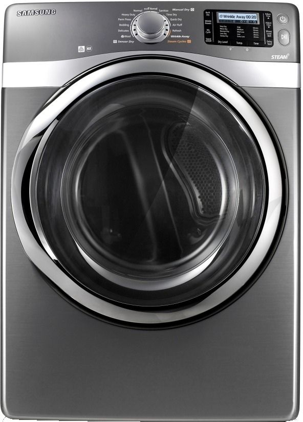 Samsung 7.5 Cu. Ft. Stainless Platinum Electric Steam Dryer-0