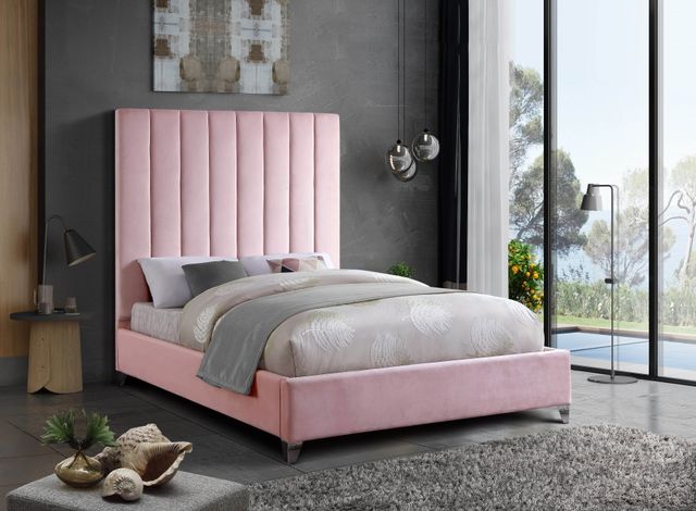 Meridian Furniture Via Pink King Bed-3