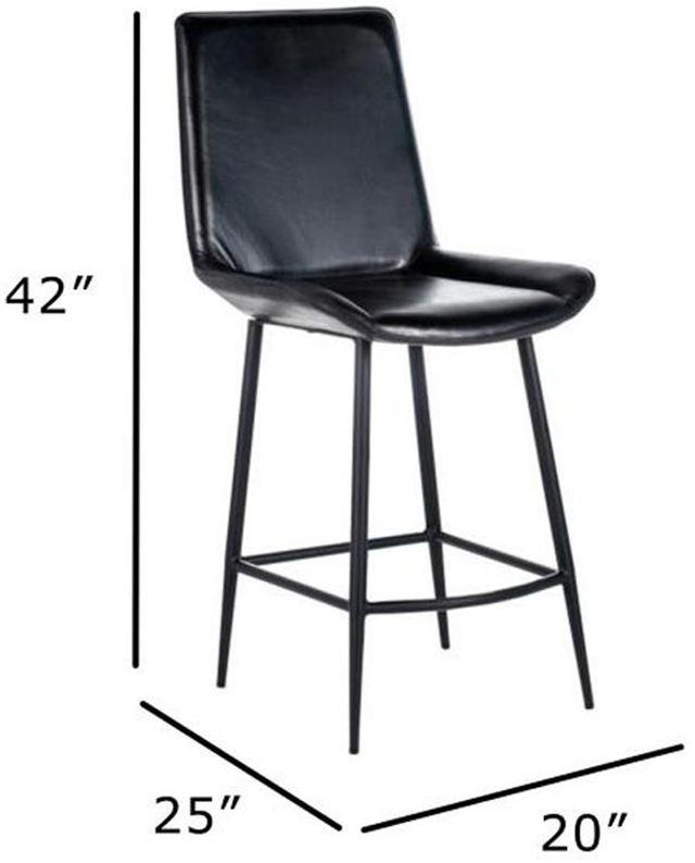 Nest Home Collections Gabriel Black/Gray Counter Stool-3