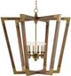 Currey & Company Bastian Chestnut Large Lantern Chandelier-0