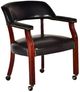 Steve Silver Co. Tournament 5-Piece Black/Medium Cherry Game Table Set-3