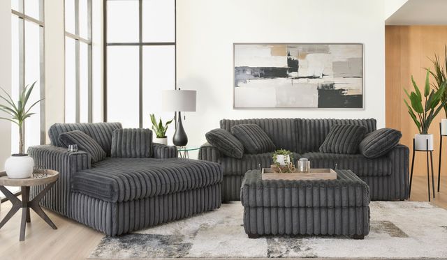 Hughes Furniture® 24550 Mondo Black Theater Chaise-1